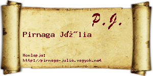 Pirnaga Júlia névjegykártya